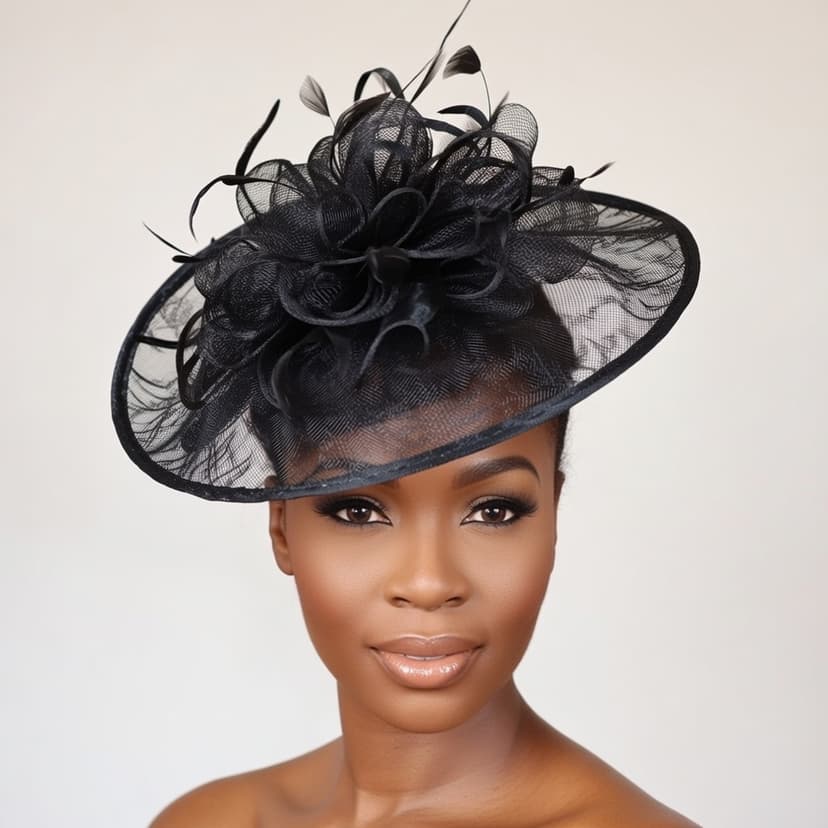 Black Stylish Cocktail Hat