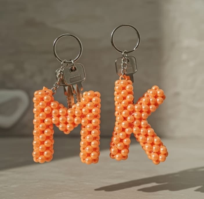 Orange Letter Keyholders