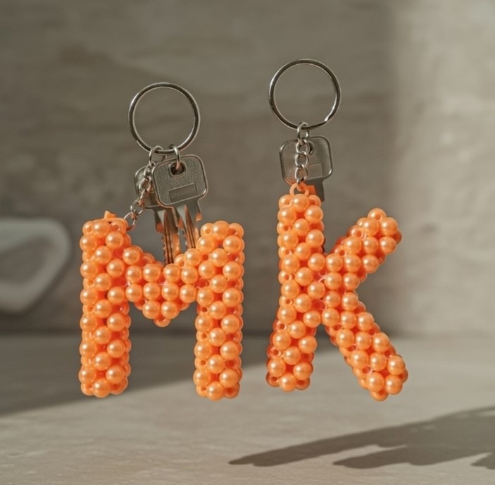Orange Letter Keyholders - View 1